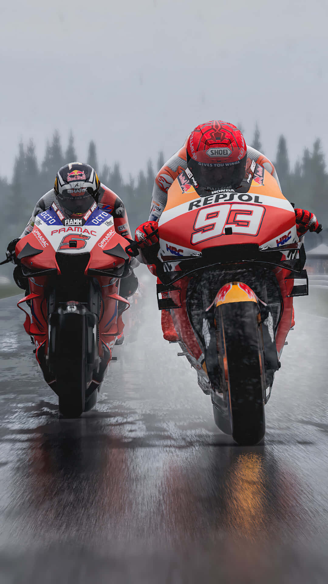 Moto G P Racersin Rain Wallpaper