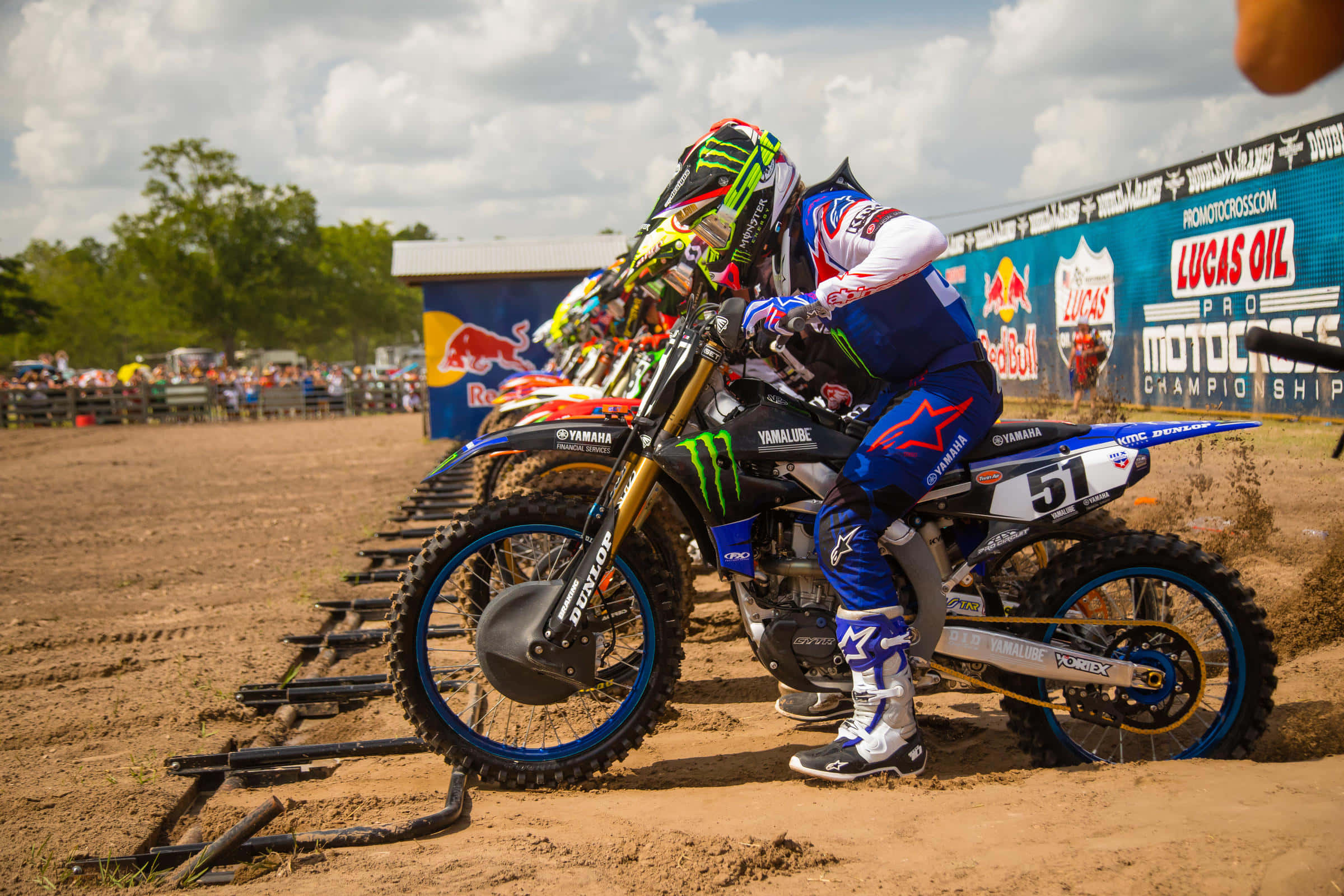 High-flying motocross rider dominating the race