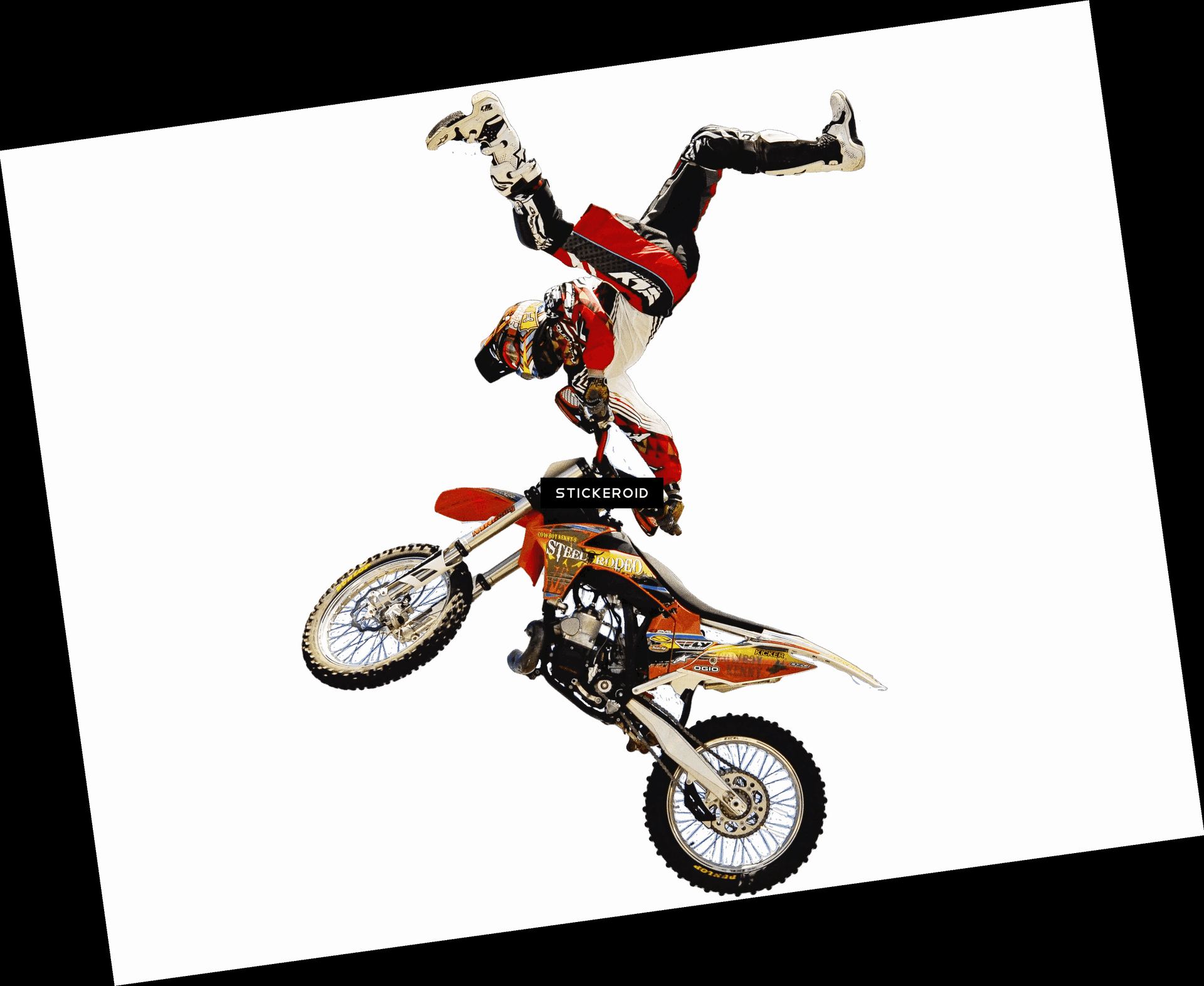 Motocross Freestyle Stunt Performance PNG