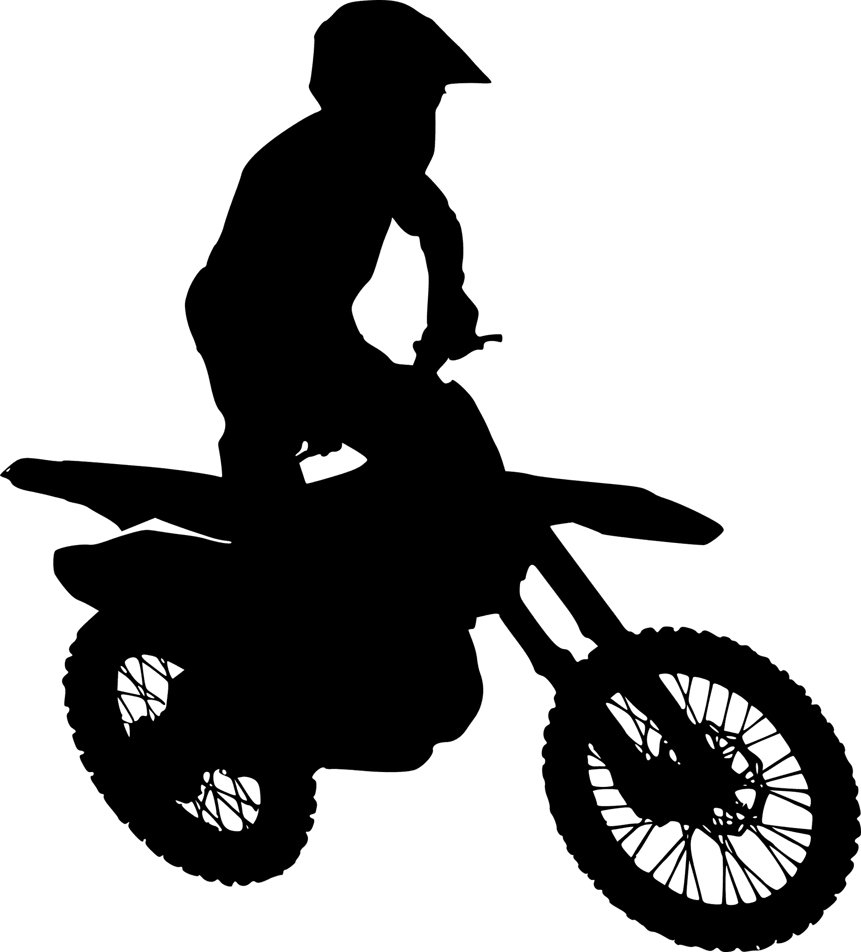 Motocross Rider Silhouette PNG