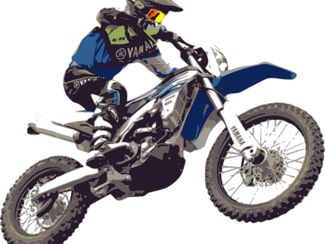 Motocross Rideron Yamaha Bike PNG