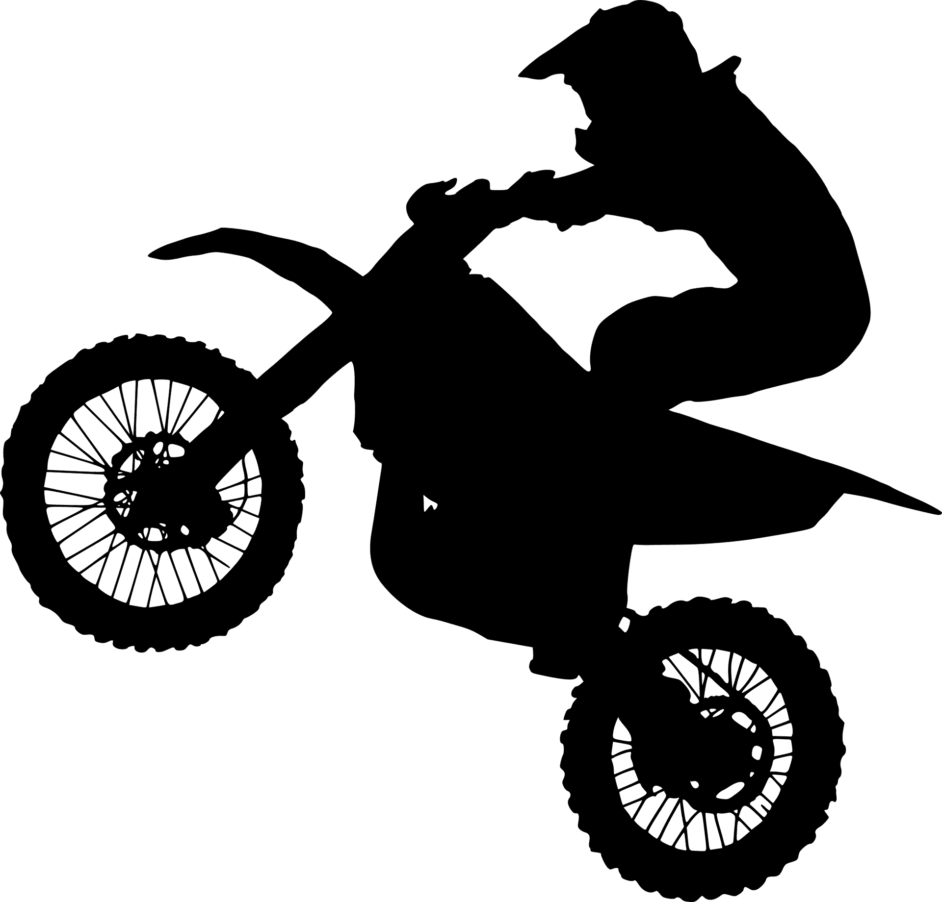 Motocross Silhouette Jump PNG