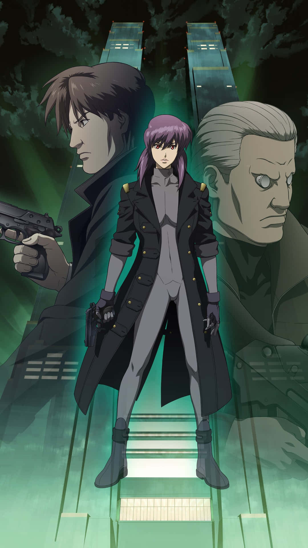 Download Motoko Kusanagi with Her Sword Wallpaper | Wallpapers.com