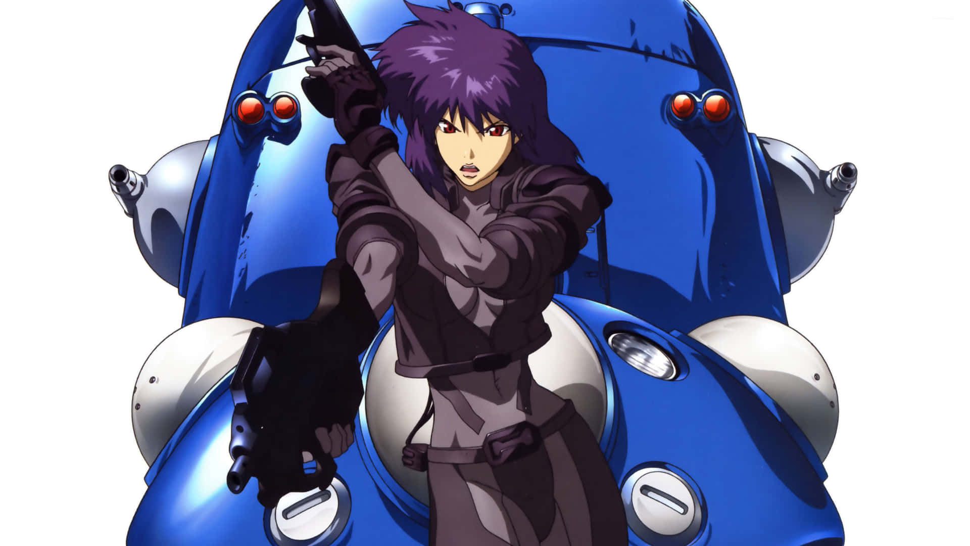 A fierce fighter, Motoko Kusanagi is not to be underestimated. Wallpaper