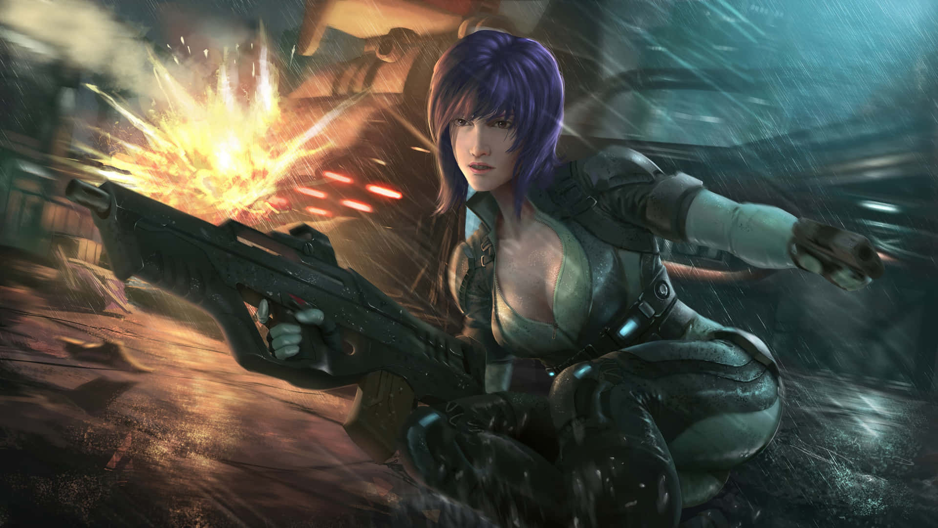 Motokokusanagi, La Icónica Heroína Ciberpunk. Fondo de pantalla