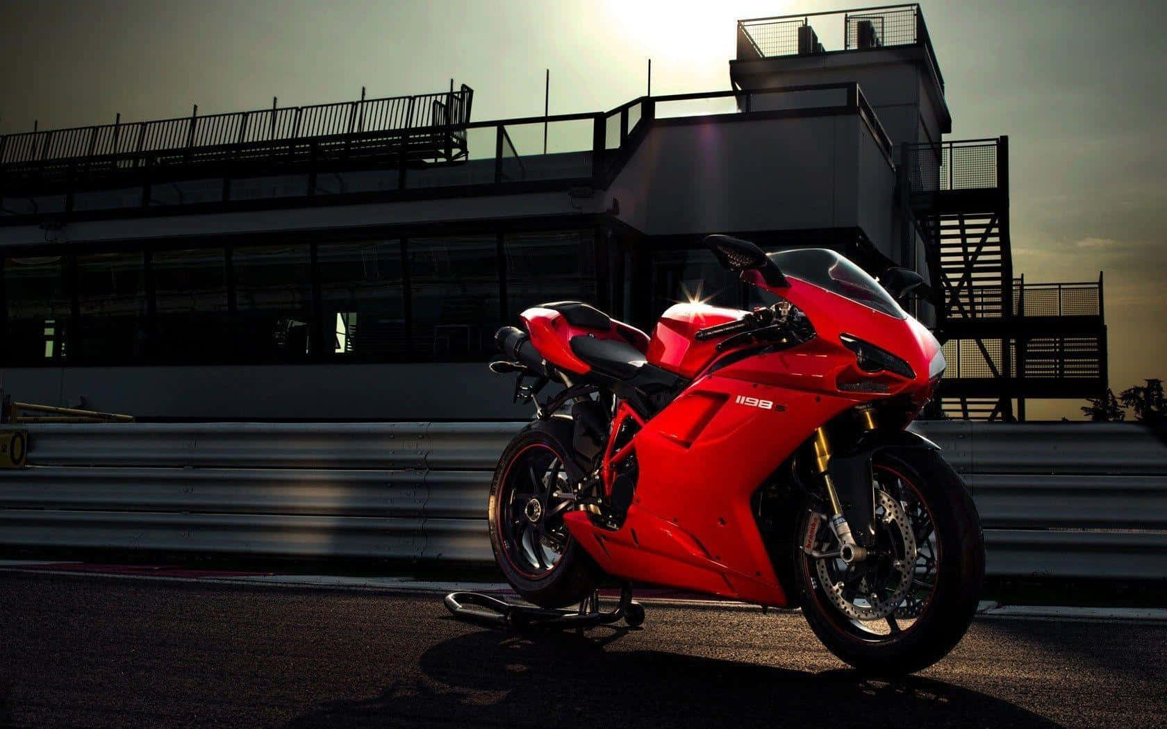 Red Ducati Motorbike Picture