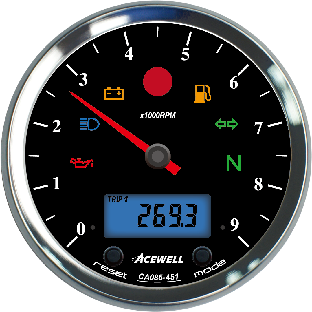 Motorcycle Digital Tachometer PNG