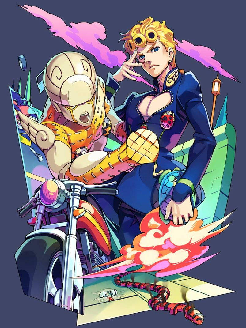 The iconic motorcycle of Giorno Giovanna. Wallpaper