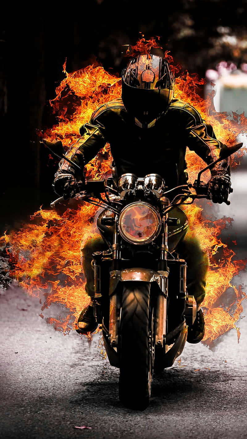 Motorcycle On Fire [wallpaper] Wallpaper