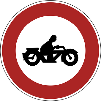 Motorcycle Prohibited Sign PNG