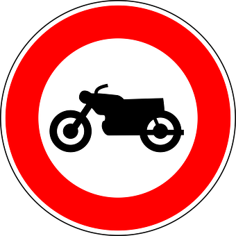 Motorcycle Prohibited Sign PNG