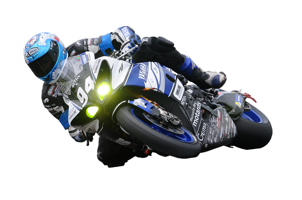 Motorcycle Racerin Action PNG