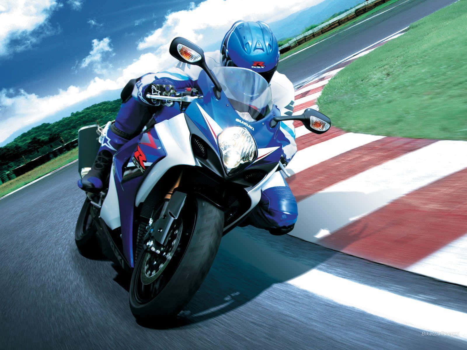 Motorcycle Racing Cornering Action Wallpaper