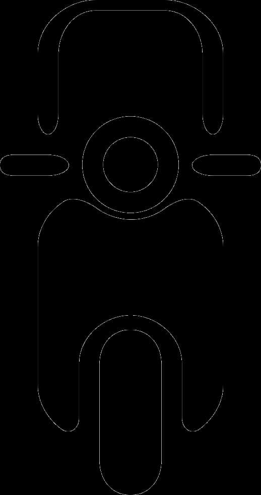 Motorcycle Rider Outline Silhouette PNG
