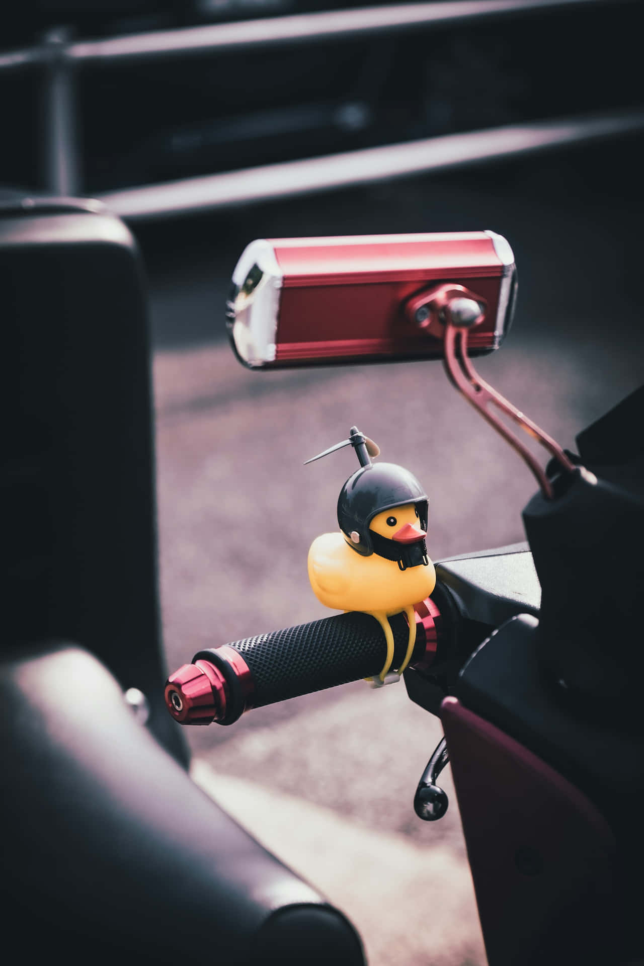 Motorcycle Riding Rubber Ducky Wallpaper