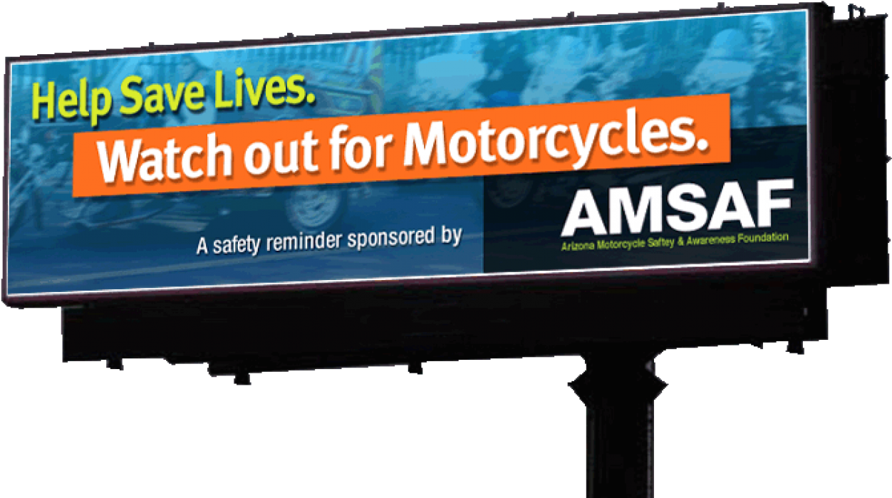 Motorcycle Safety Billboard A M S A F PNG