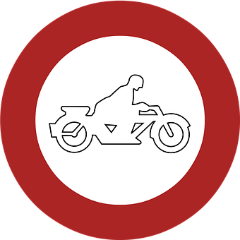 Motorcycle Silhouette Traffic Sign PNG