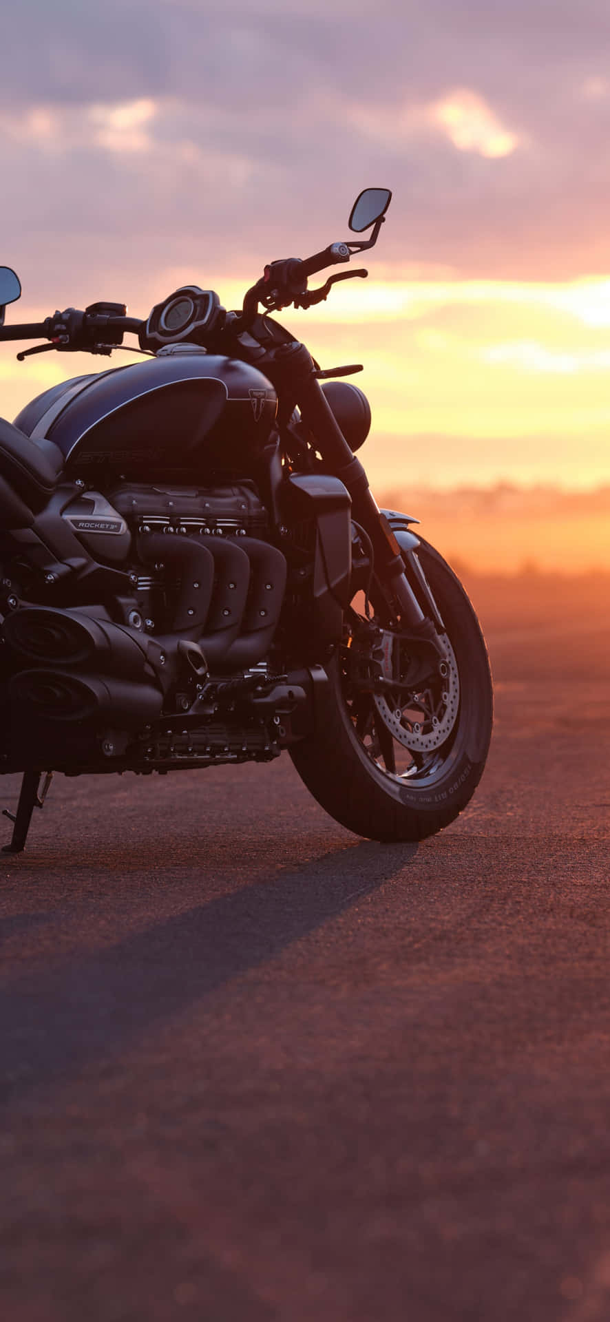 Motorcycle Sunset Silhouette Wallpaper
