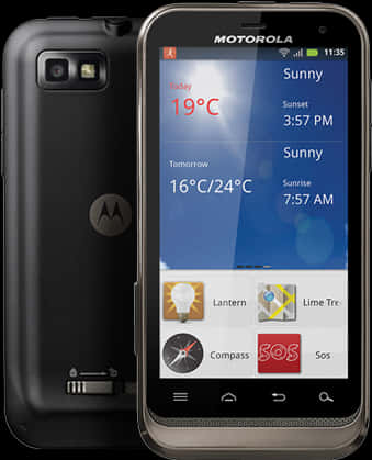 Motorola Android Smartphone Weather Widgets PNG