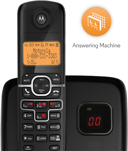 Motorola Cordless Phonewith Answering Machine PNG