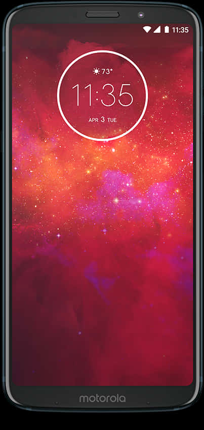 Motorola Smartphone Cosmic Display PNG