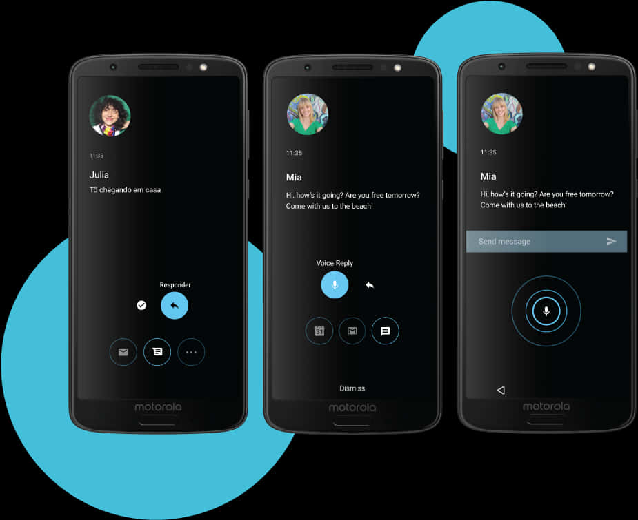 Motorola Smartphone Interface Display PNG