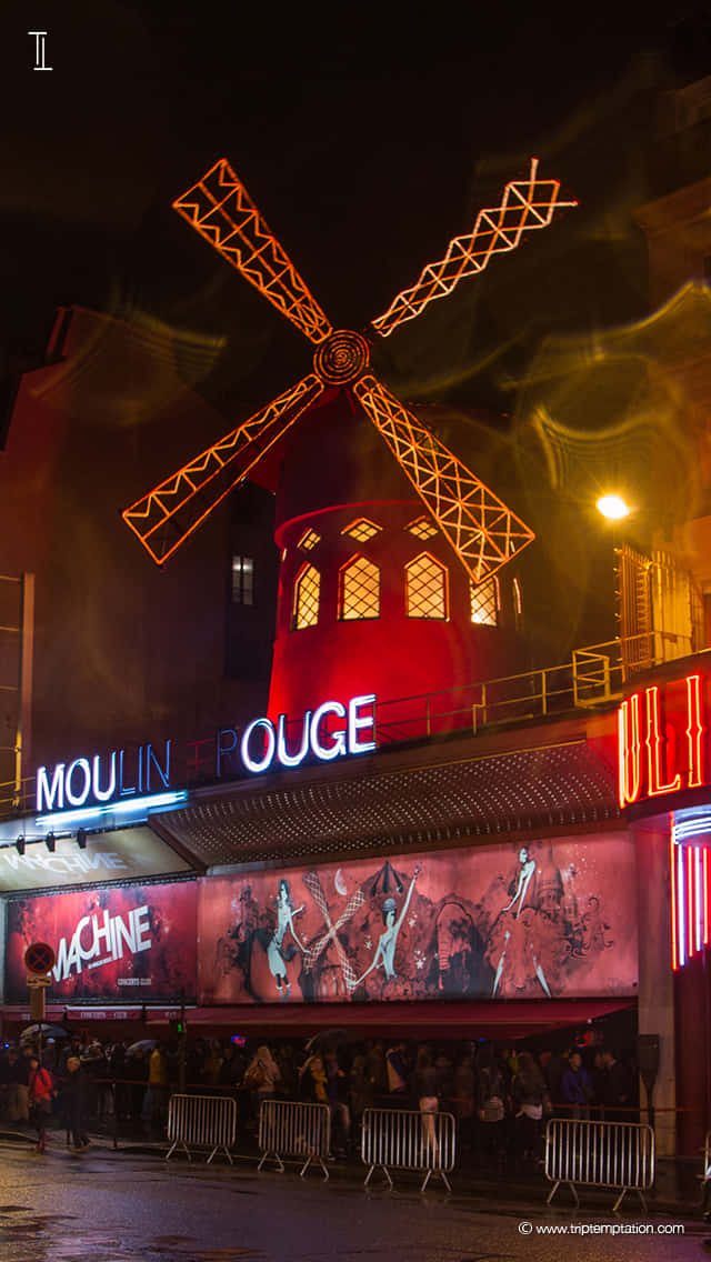 Pósterde Chicas Bailando En El Moulin Rouge Fondo de pantalla