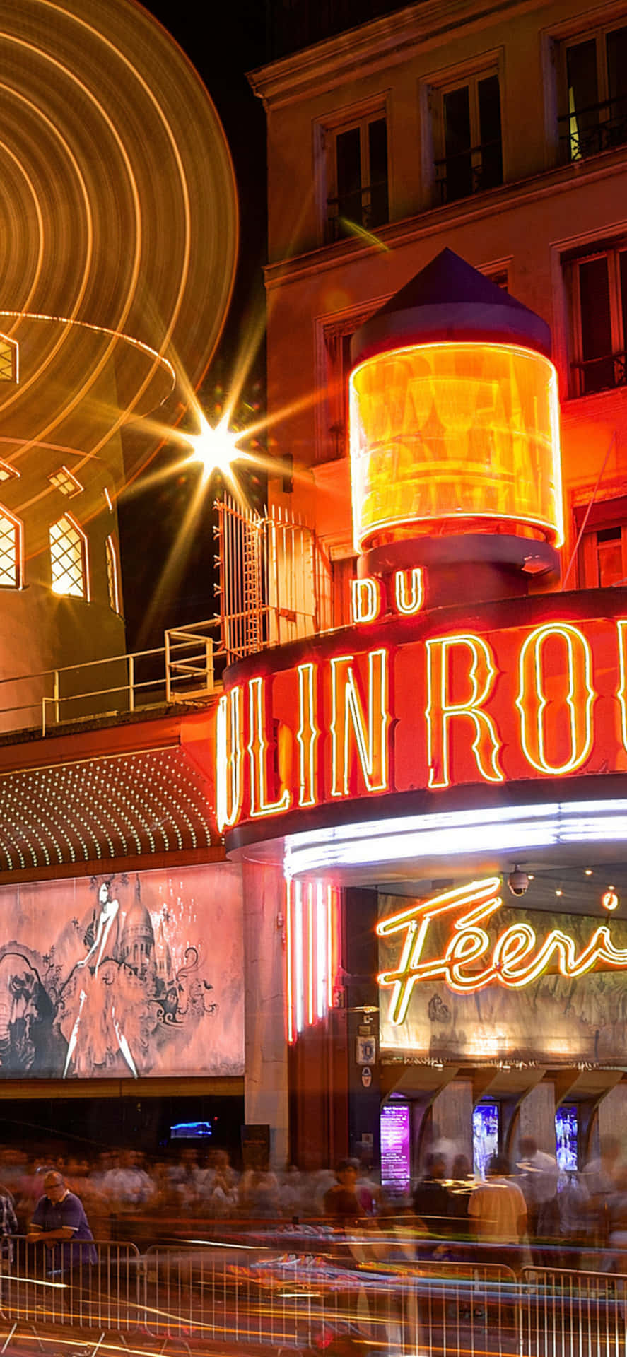 Efeitode Trail De Luz Do Moulin Rouge Papel de Parede