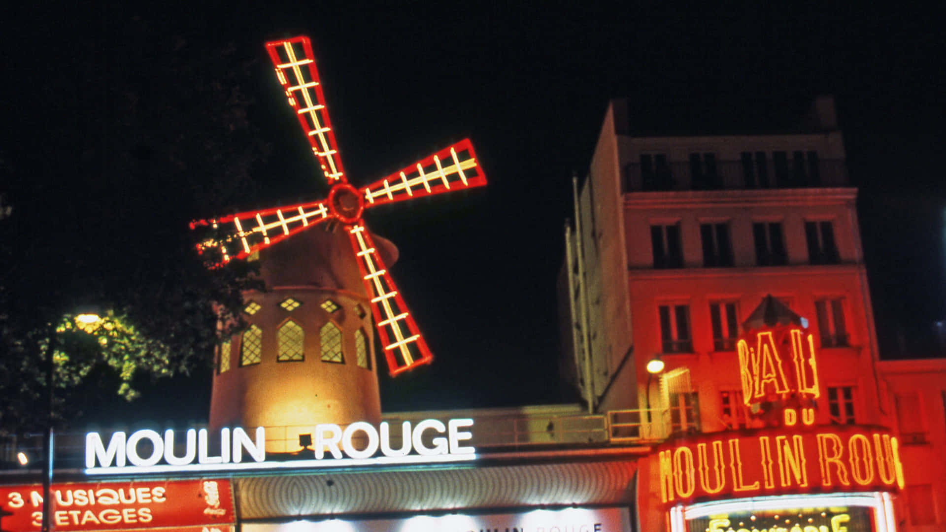 Moulin Rouge Neon Light Signs Wallpaper