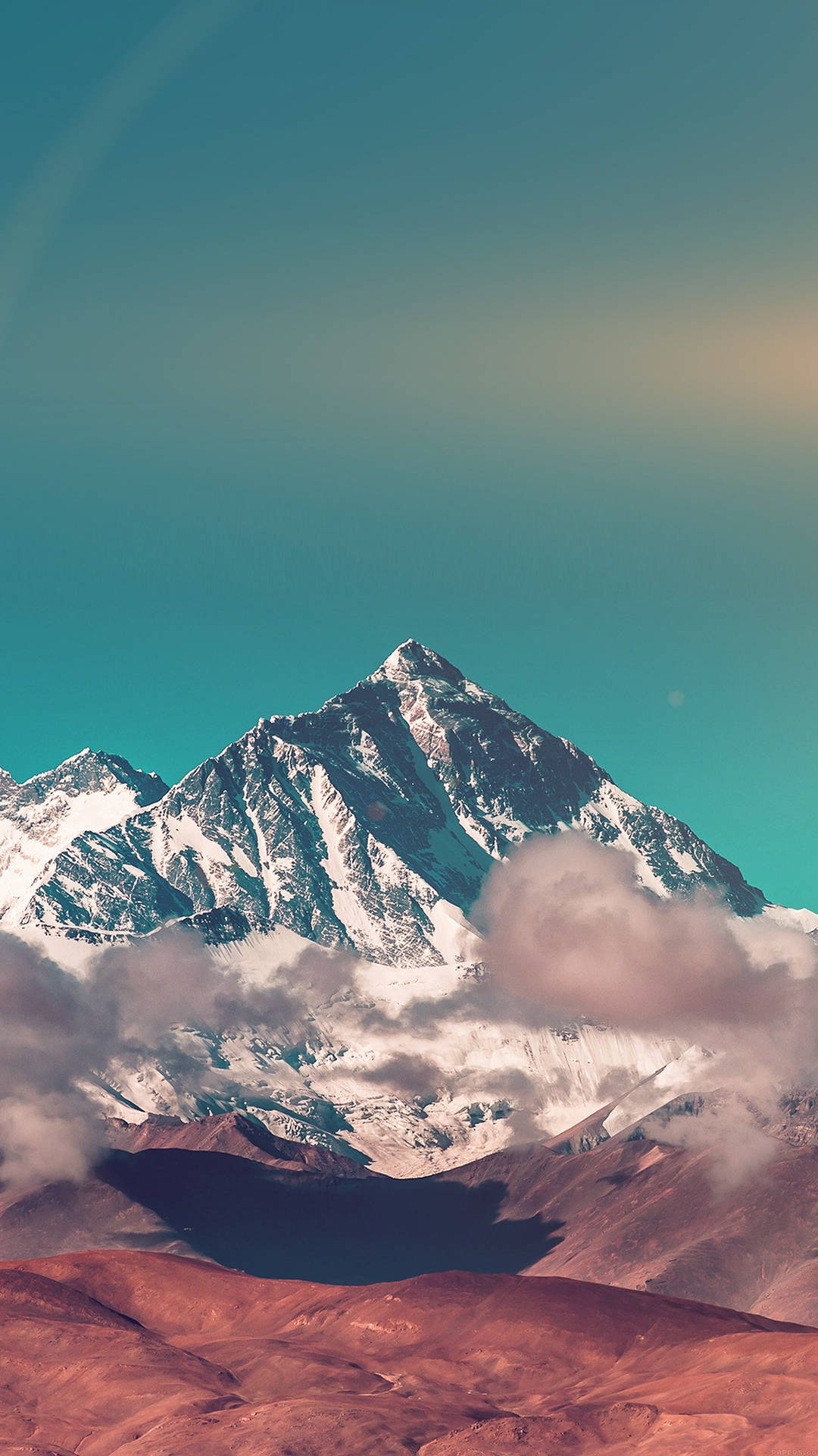 Mount Everest Peak Smartphone Baggrund Wallpaper