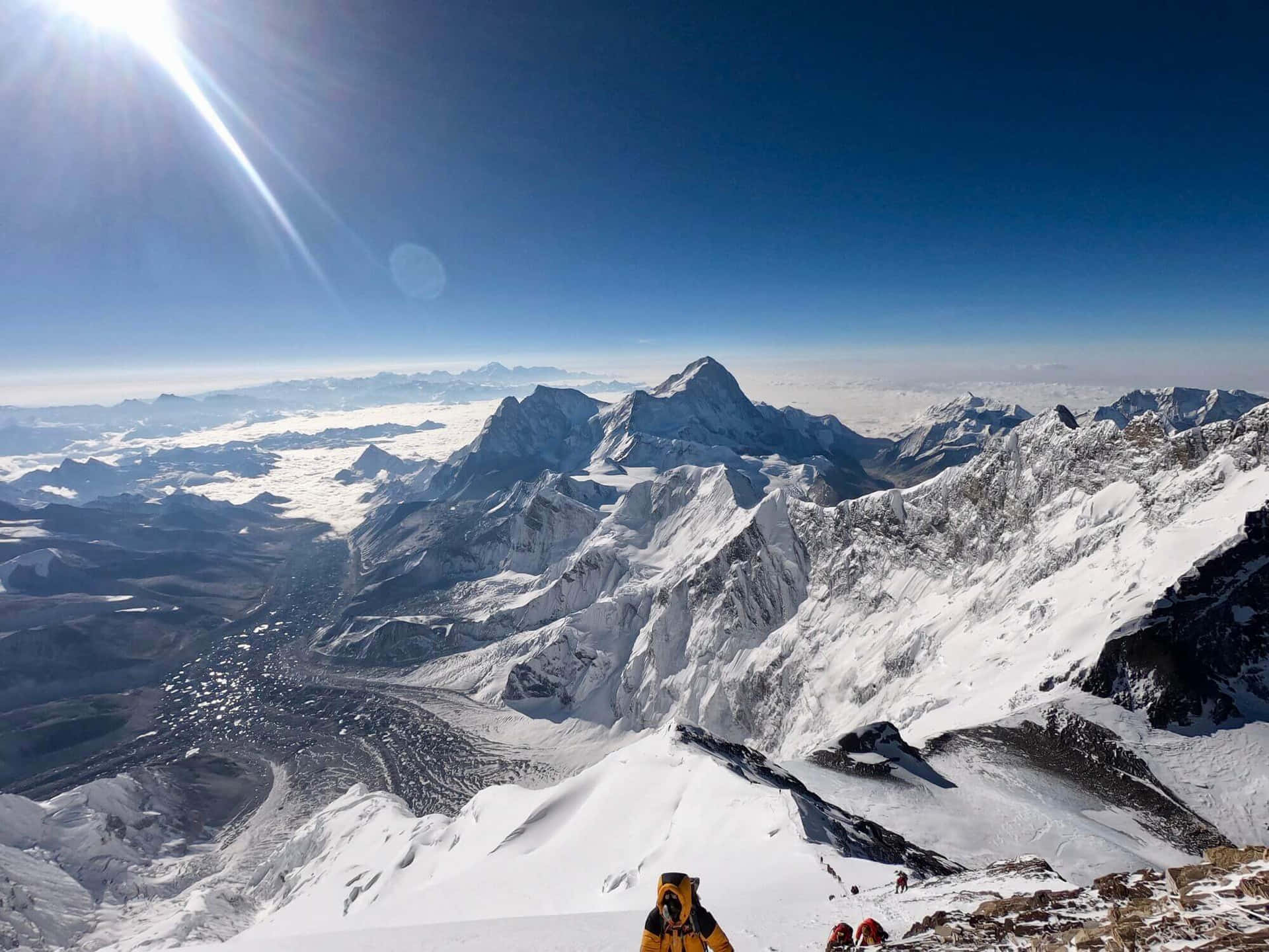 Denmajestätiska Utsikten Över Mount Everest.