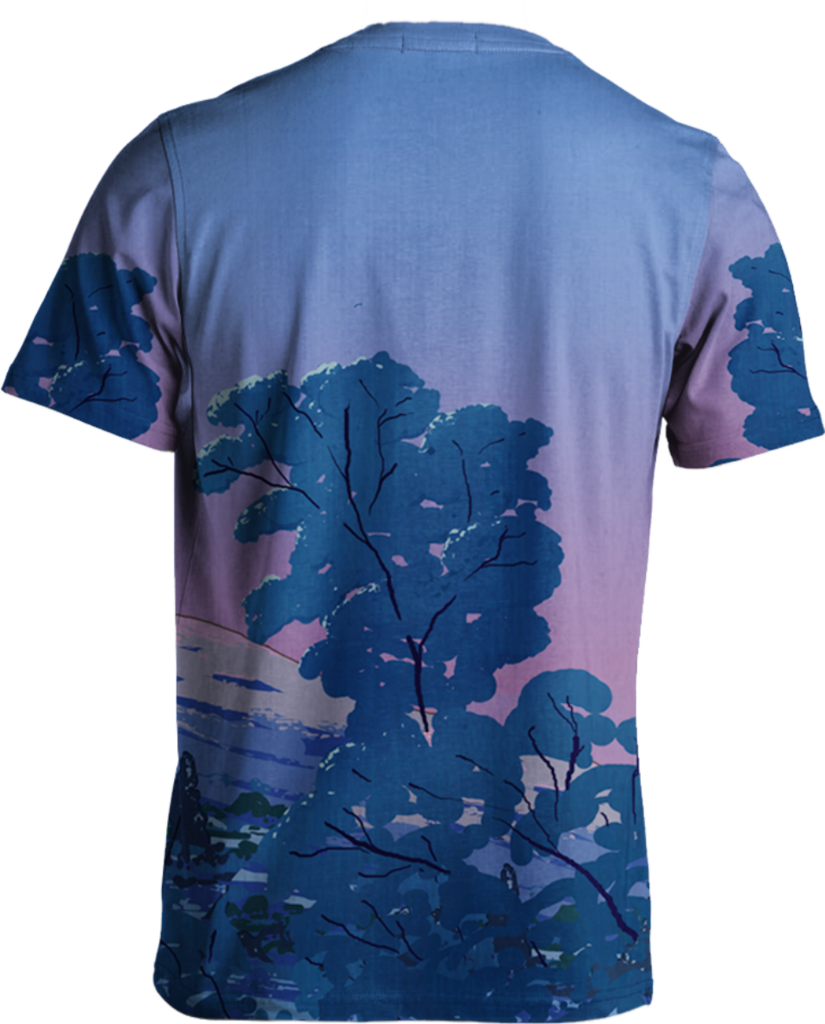 Mount Fuji Inspired Shirt Design PNG