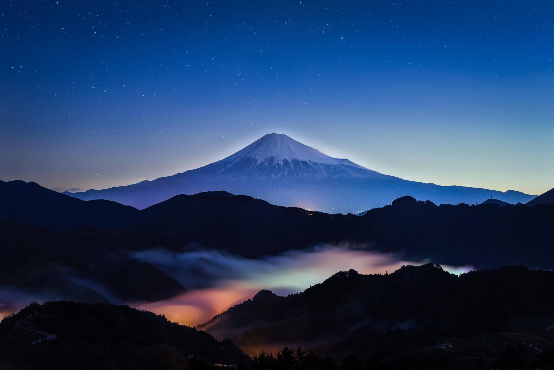 Mount Fuji Japan 4k At Night Wallpaper