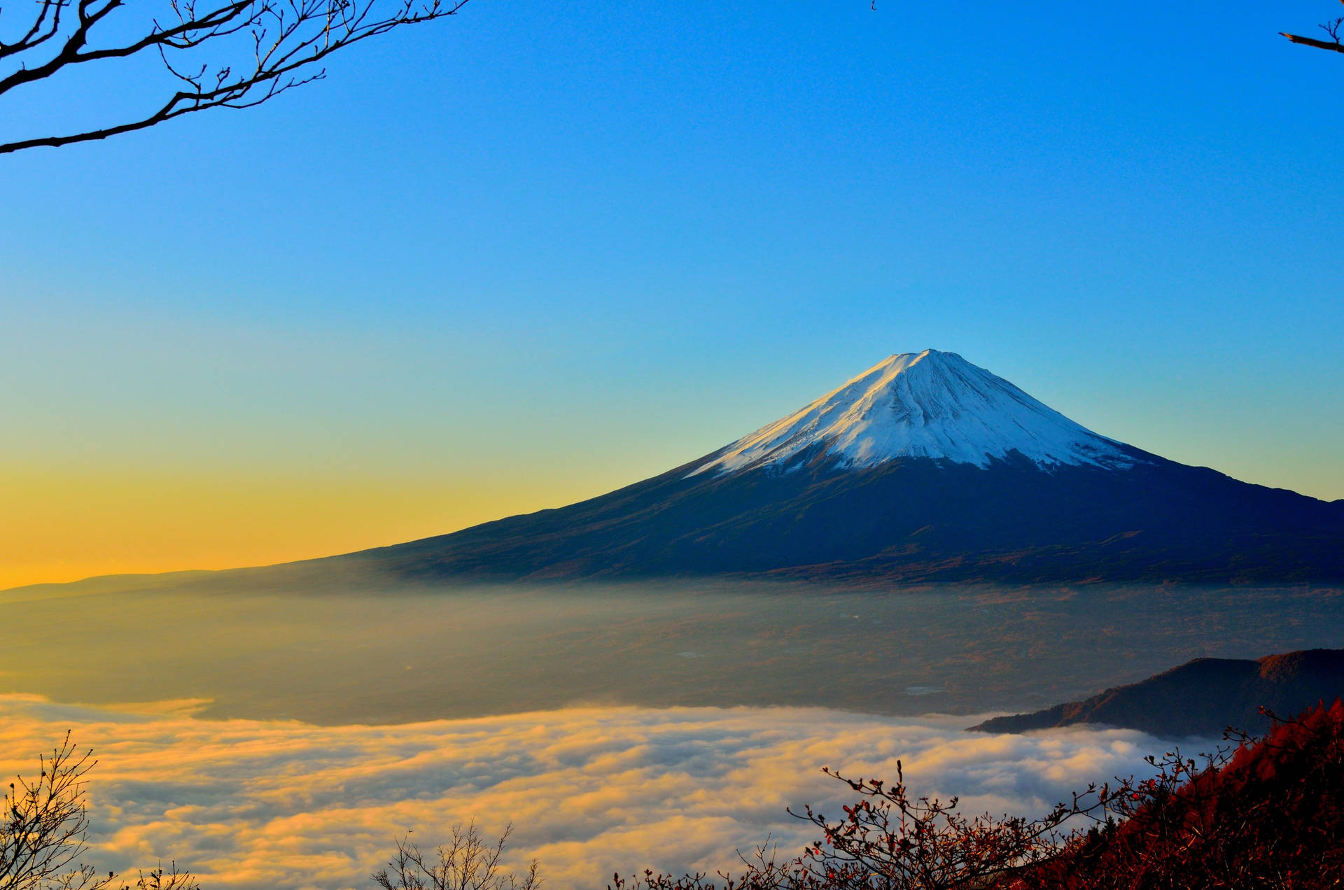 Bakgrundsbildför Datorskärm: Mount Fuji I Japan I 4k-upplösning. Wallpaper