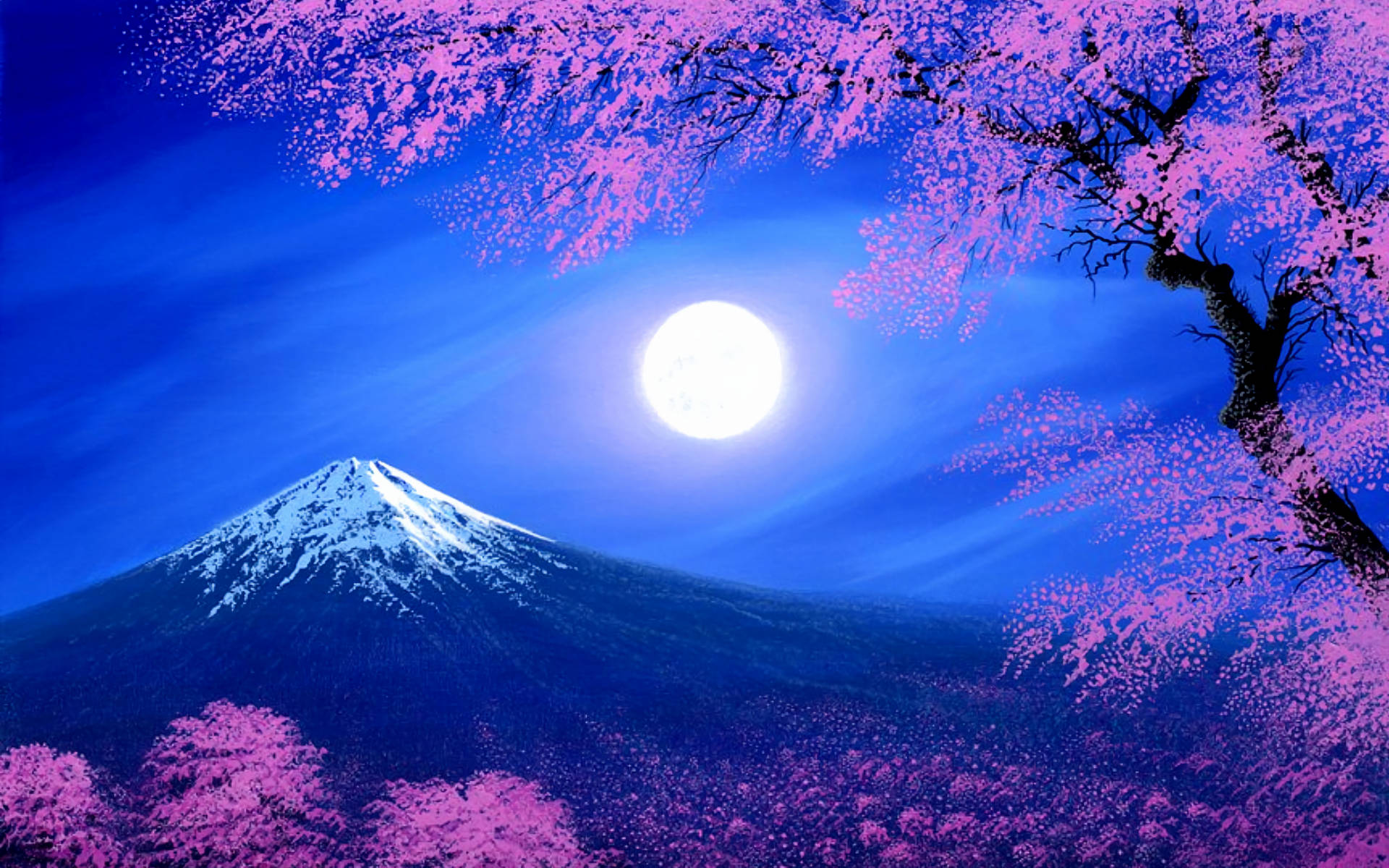 Gemäldedes Mount Fuji Wallpaper