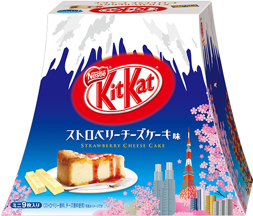 Mount Fuji Strawberry Cheesecake Kit Kat PNG