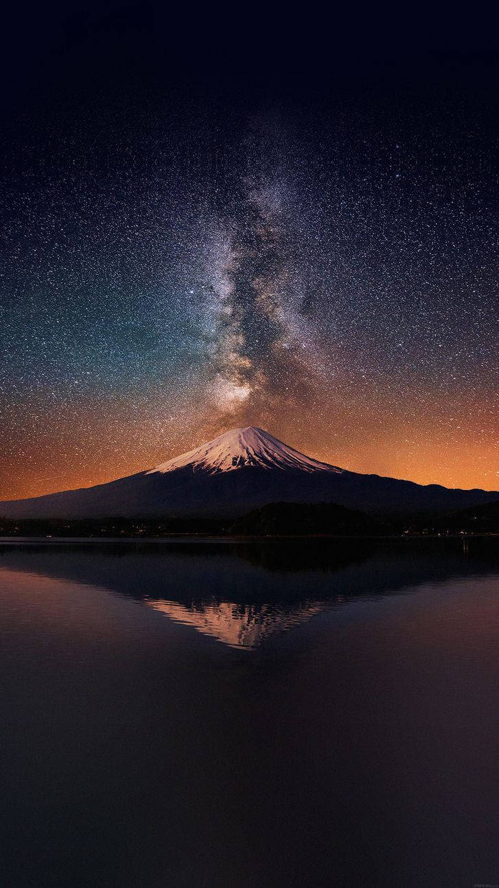 Wallpaperbergstoppen Mount Fuji Iphone Bakgrundsbild Wallpaper