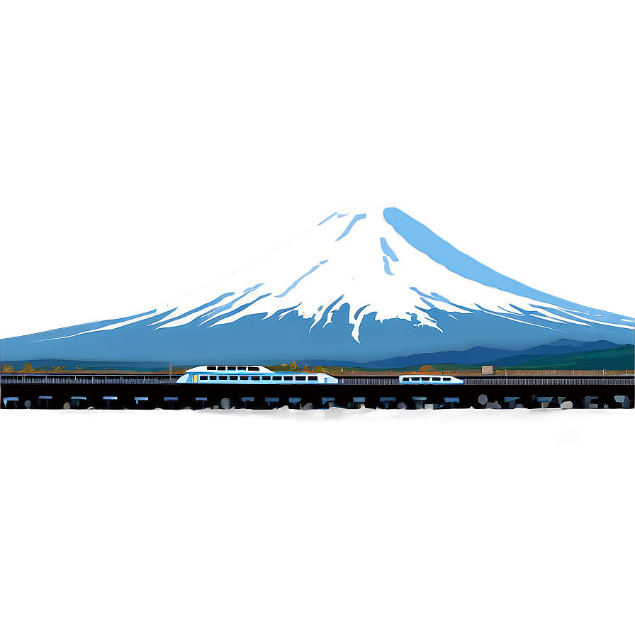 Download Mount Fuji With Shinkansen Png Vuf92 | Wallpapers.com