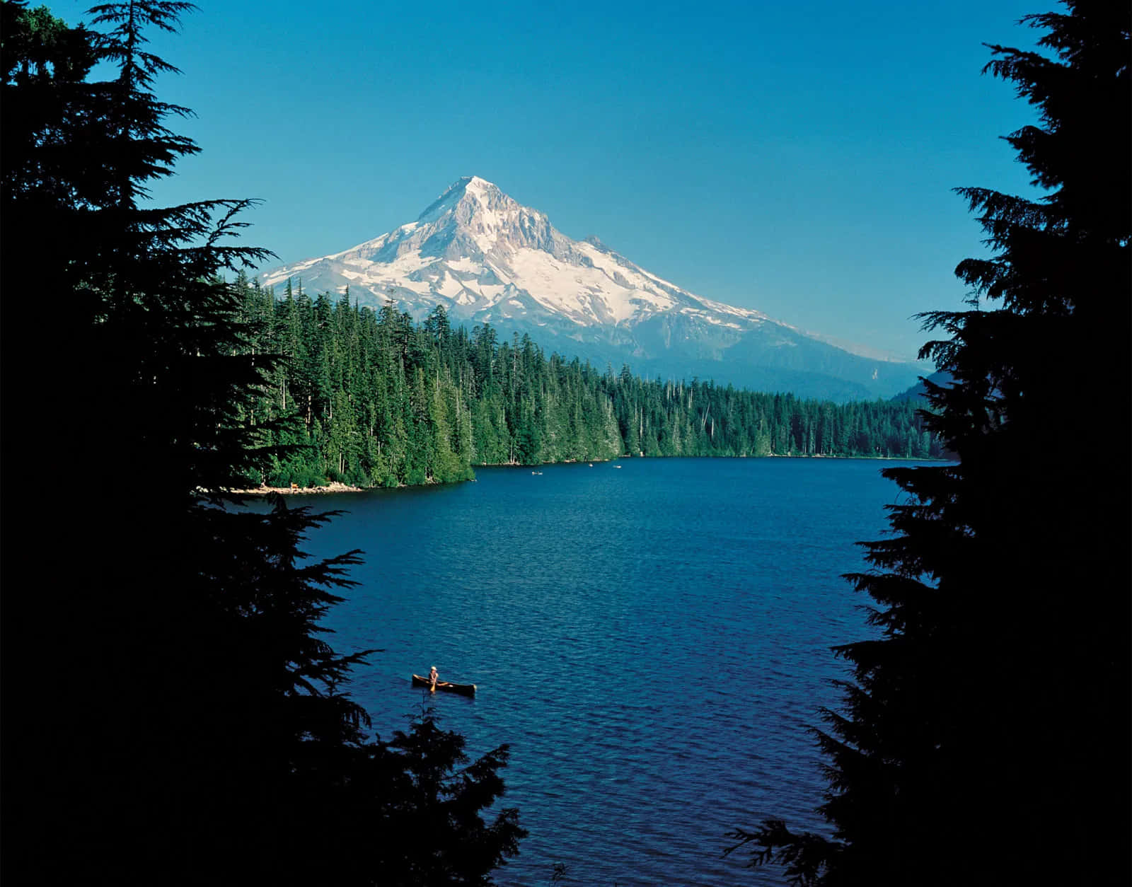 Utsiktöver Mount Hood Vid Soluppgången.