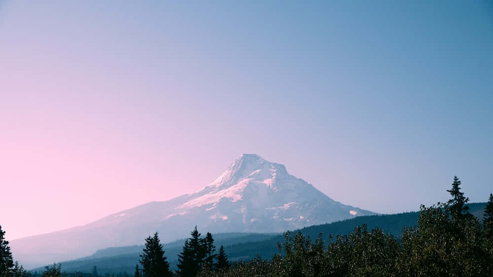 Denmajestätiska Mount Hood I Oregon, Usa