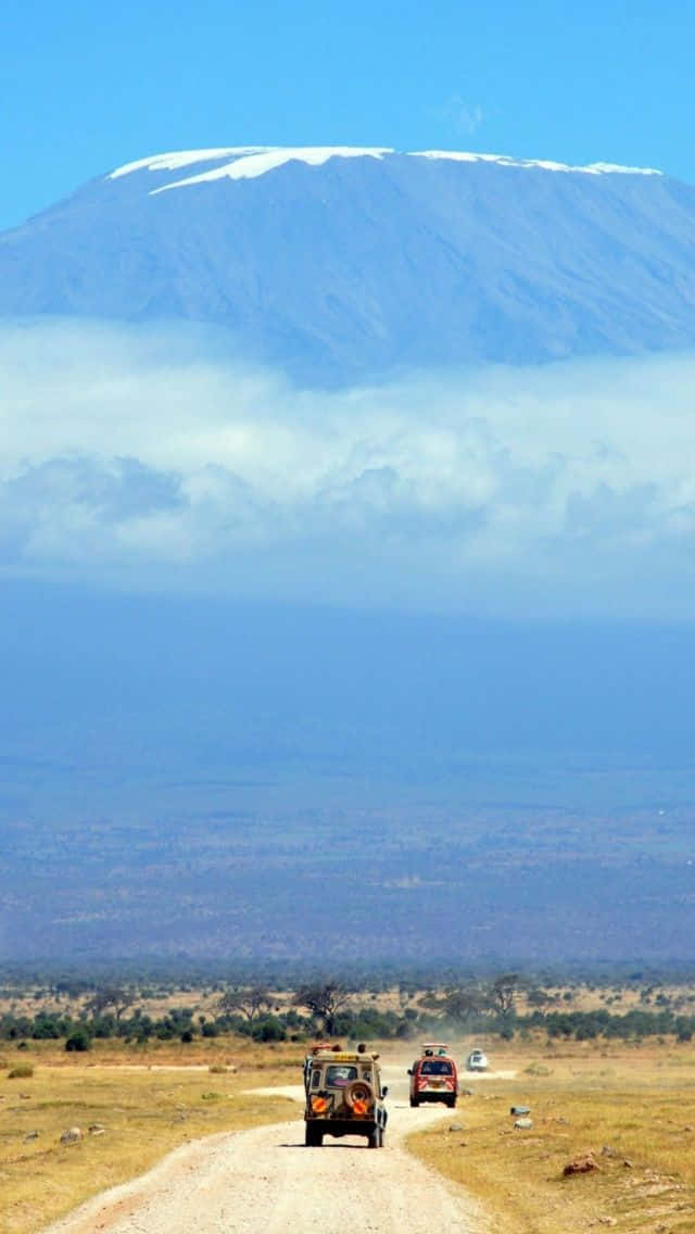 Mount Kilimanjaro In Africa Portrait Background