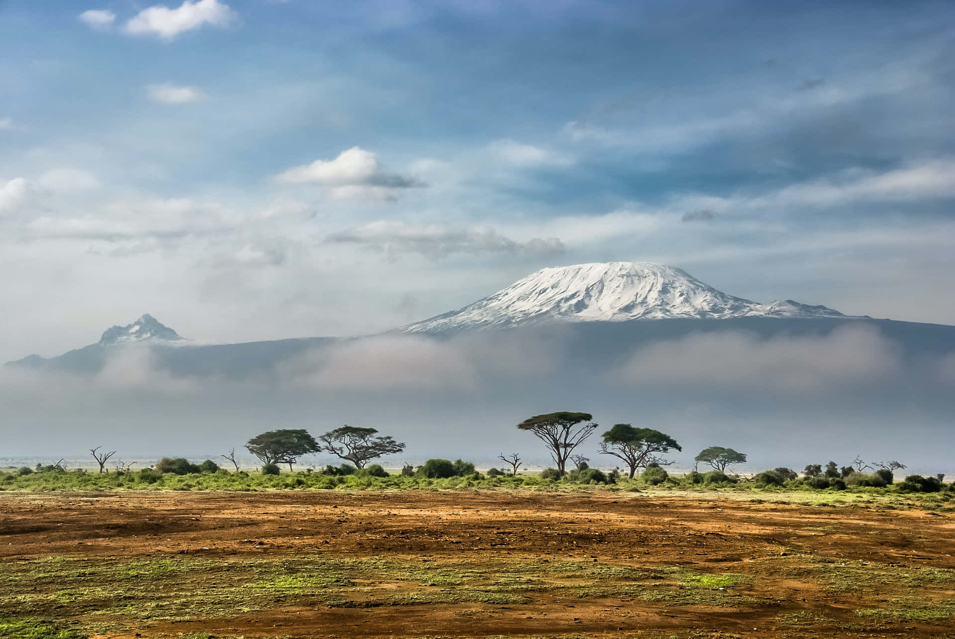 Mount Kilimanjaro i Tanzania Sommer Natur Scenen Wallpaper