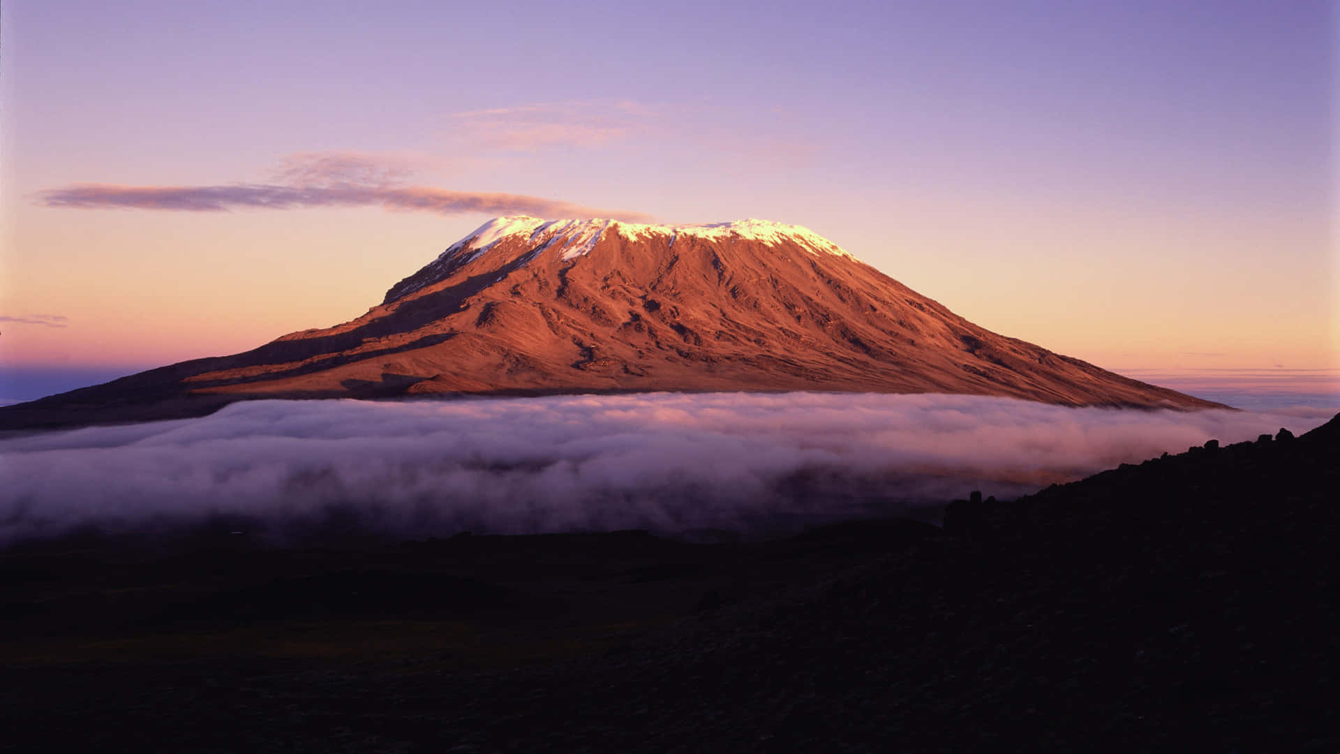 Mount Kilimanjaro Sunset Background