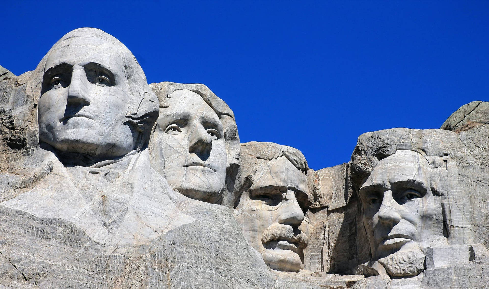 Up Close View of Majestic Mount Rushmore Wallpaper