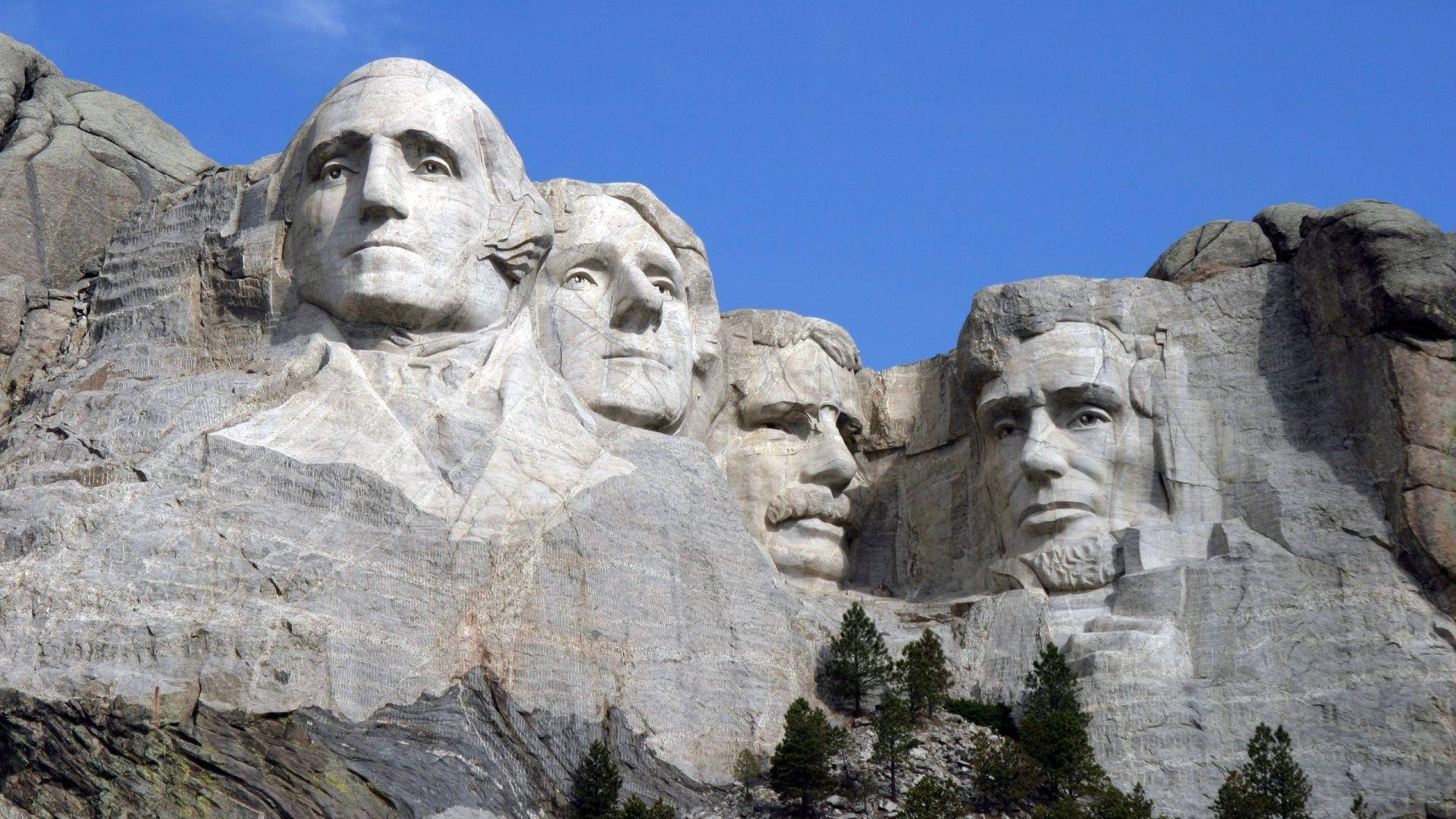 Figurasde Los Presidentes De Mount Rushmore. Fondo de pantalla