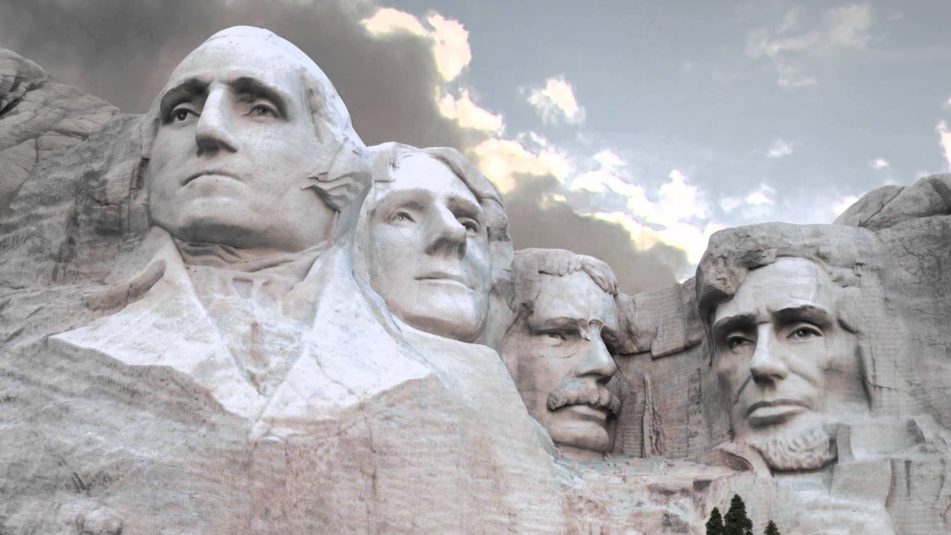 Mount Rushmore On A Gloomy Day Wallpaper