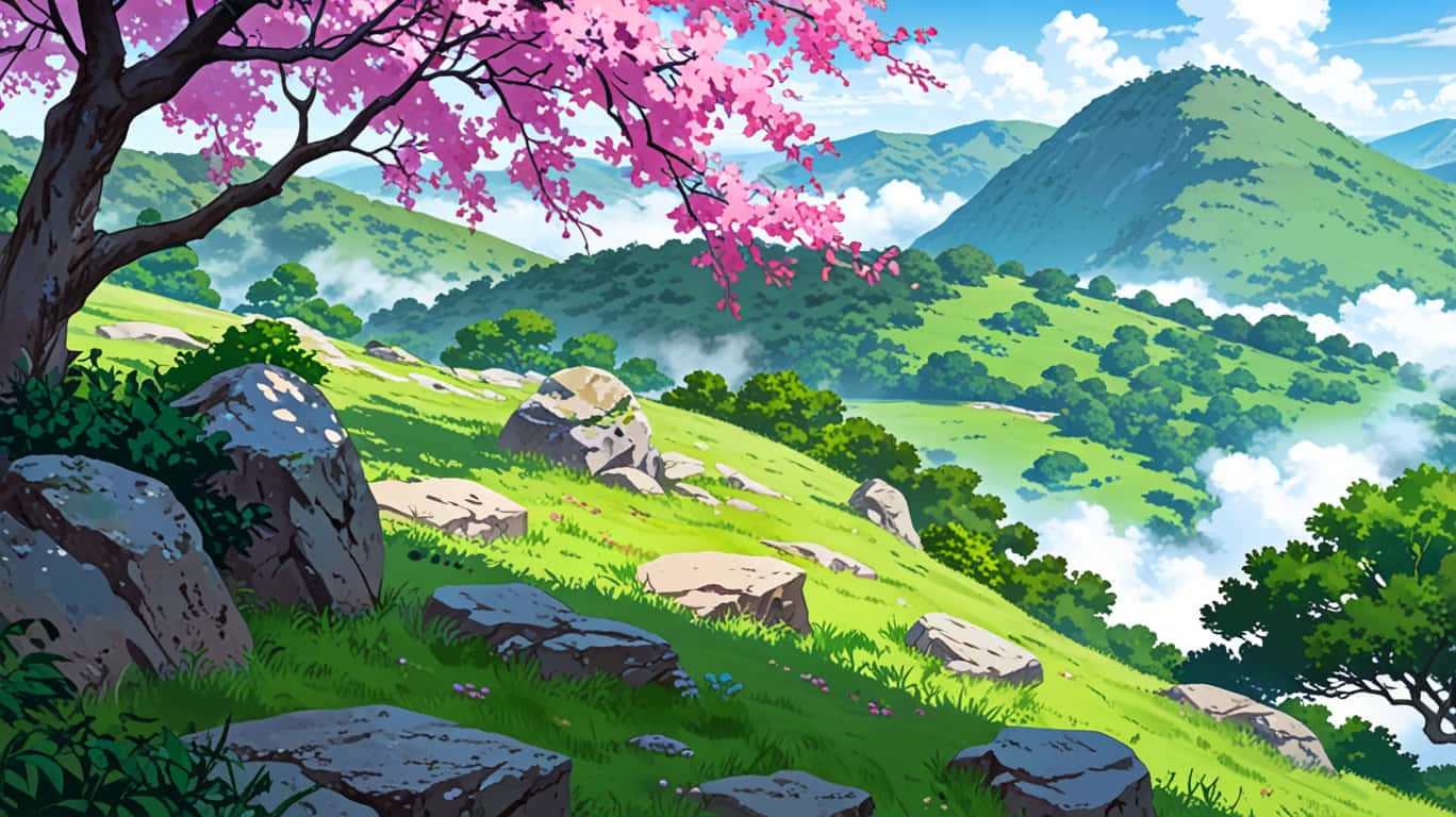 Mount Sakura Rise Wallpaper
