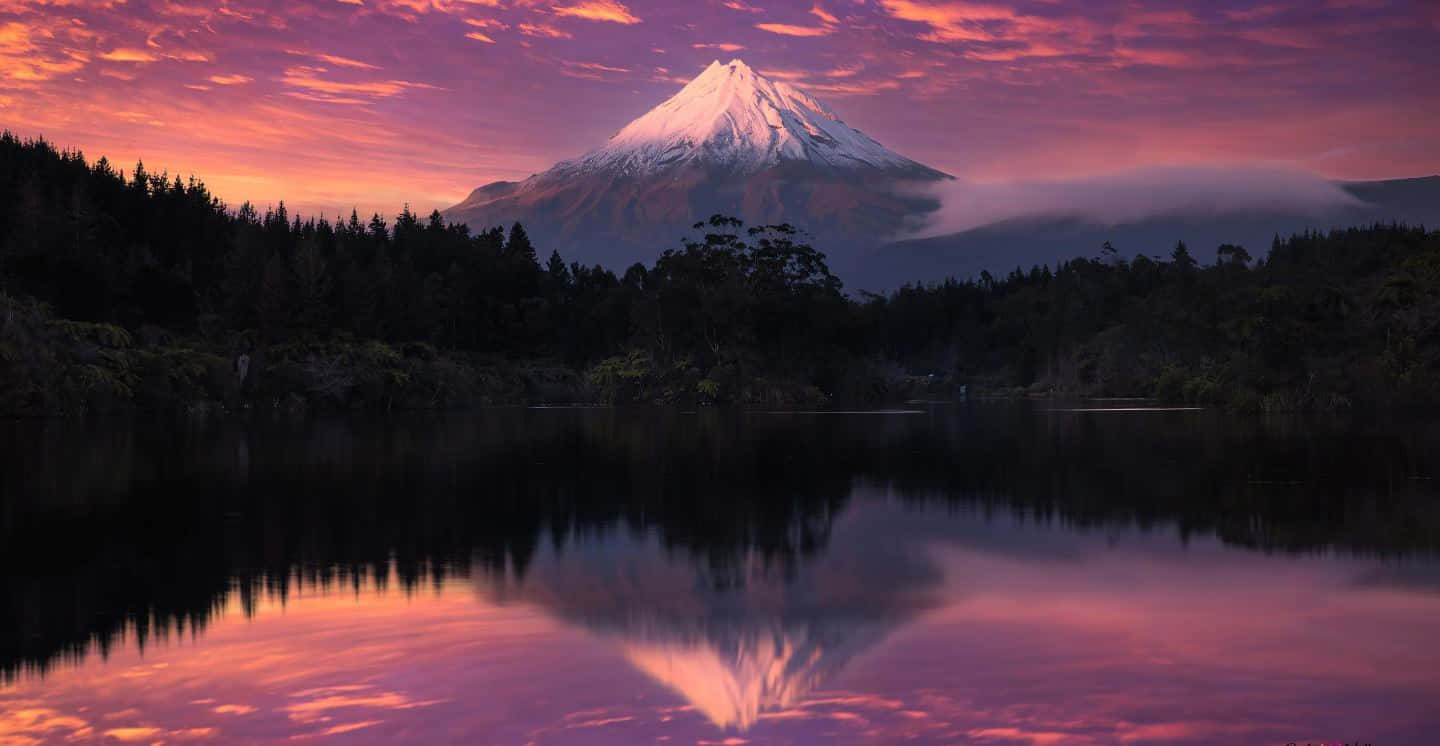 Download Mount Taranaki Reflection New Plymouth N Z Wallpaper ...