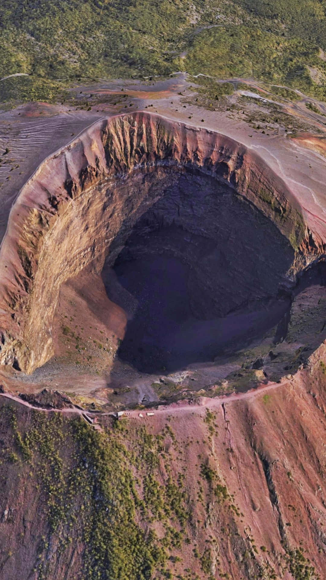 Primopiano Del Cratere Del Vesuvio Sfondo