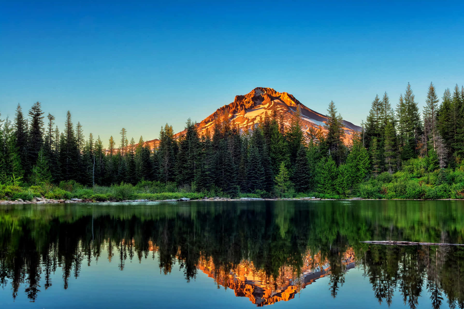Nyd den smukke udsigt over Rockies fra toppen af bjerget. Wallpaper